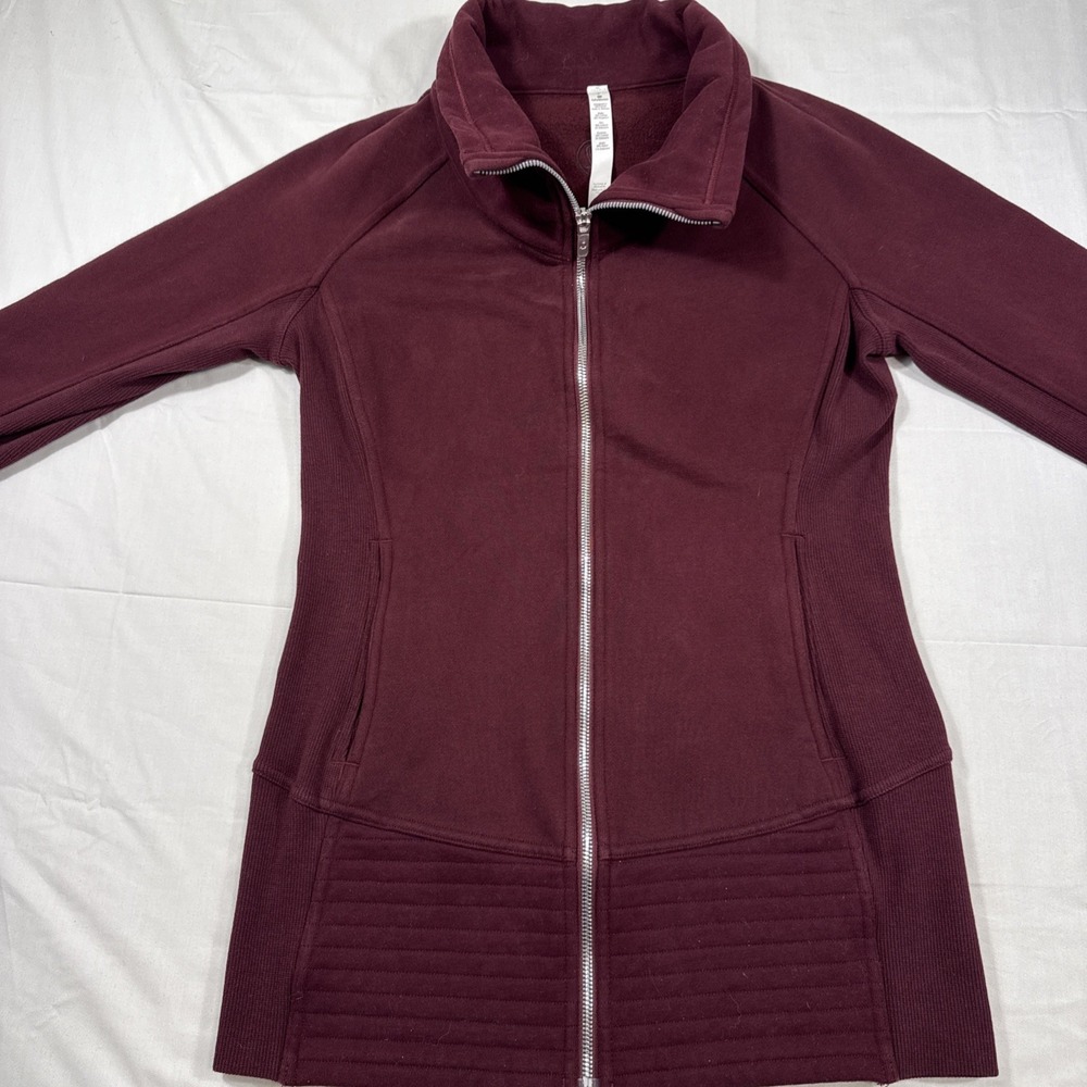 JACKET YOGA LULULEMON Radiant ll Women 8 Sweater HEAVY THICK FLEECE  Funnel Neck